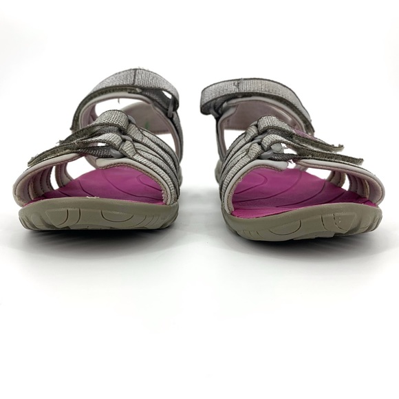 Teva Grey, Silver, and Pink Tirra Kids' Sport Sandal, 5 - Picture 7 of 16